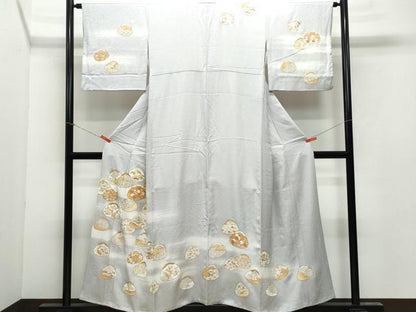 平和屋着物●創業460年・千總 訪問着 駒刺繍 貝合わせ宝尽くし草花文 金彩 伊勢丹扱い 正絹 逸品 CAAY2998vf