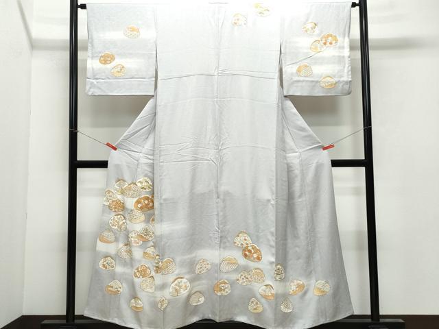 平和屋着物●創業460年・千總 訪問着 駒刺繍 貝合わせ宝尽くし草花文 金彩 伊勢丹扱い 正絹 逸品 CAAY2998vf