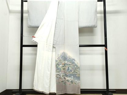 平和屋着物●本加賀友禅作家　浅野冨治男　色留袖　風景草木文　暈し染め　正絹　逸品　CAAY3004vf