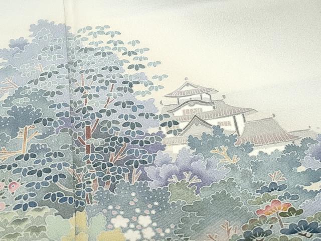 平和屋着物●本加賀友禅作家　浅野冨治男　色留袖　風景草木文　暈し染め　正絹　逸品　CAAY3004vf