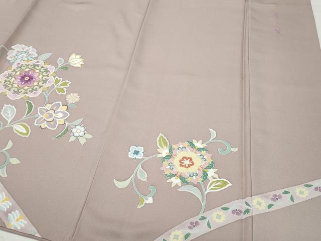 平和屋着物●京の名門 じゅらく謹製 帝王紫(古代帝王紫) 訪問着 刺繍 正倉院花文 金彩 正絹 逸品 CAAY3009vf