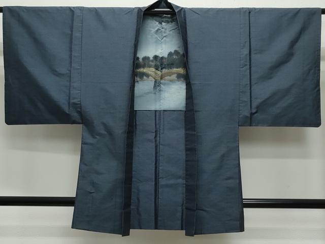 平和屋着物●男性　本場大島紬　アンサンブル　亀甲柄　正絹　逸品　CAAY3013vf