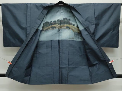 平和屋着物●男性　本場大島紬　アンサンブル　亀甲柄　正絹　逸品　CAAY3013vf