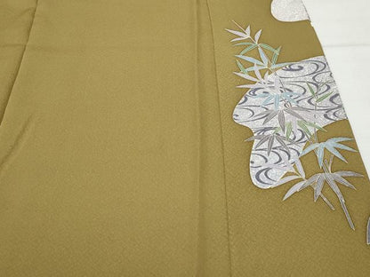 平和屋着物●色留訪問着 飛田賢翔 鴛鴦流水枝花文 正絹 逸品 CAAY3019vf