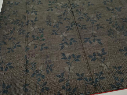 平和屋着物●本場大島紬 9マルキ 枝葉文 正絹 逸品 CAAY3055vf