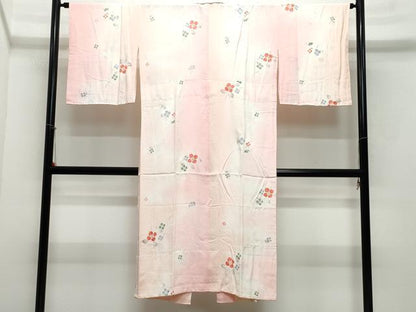 平和屋着物●長襦袢　無双仕立て　草花文　正絹　逸品　CAAY3060vf