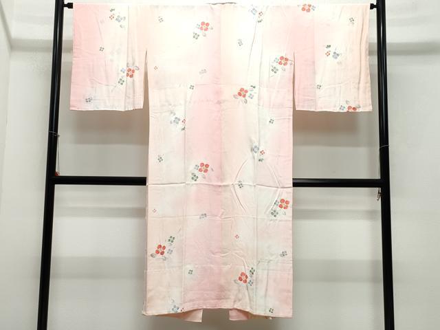 平和屋着物●長襦袢　無双仕立て　草花文　正絹　逸品　CAAY3060vf