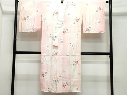平和屋着物●長襦袢　無双仕立て　草花文　正絹　逸品　CAAY3060vf