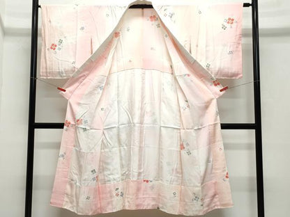 平和屋着物●長襦袢　無双仕立て　草花文　正絹　逸品　CAAY3060vf