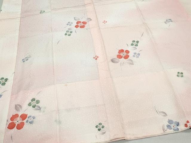 平和屋着物●長襦袢　無双仕立て　草花文　正絹　逸品　CAAY3060vf