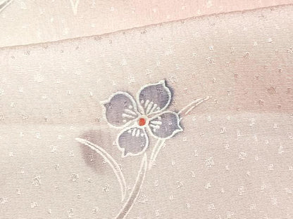 平和屋着物●長襦袢　無双仕立て　草花文　正絹　逸品　CAAY3060vf
