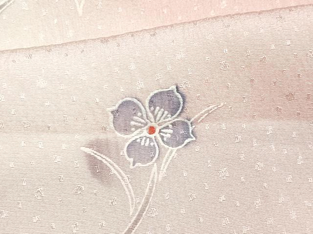 平和屋着物●長襦袢　無双仕立て　草花文　正絹　逸品　CAAY3060vf