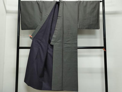 平和屋着物●男性　紬　アンサンブル　100亀甲　正絹　逸品　CAAY3065vf