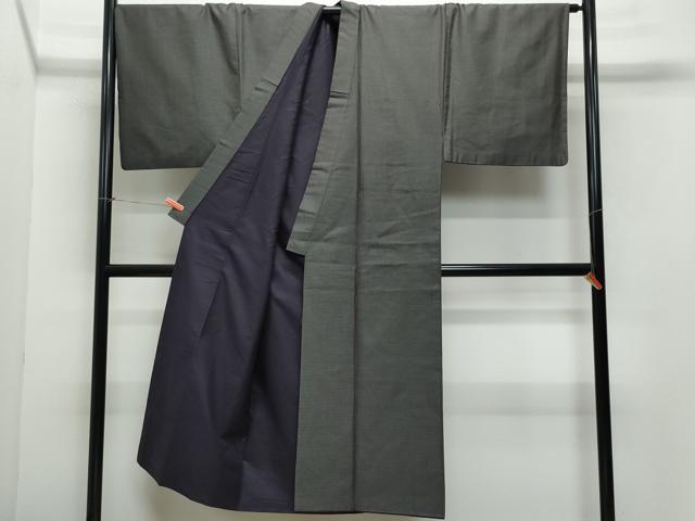 平和屋着物●男性　紬　アンサンブル　100亀甲　正絹　逸品　CAAY3065vf