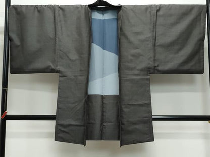 平和屋着物●男性　紬　アンサンブル　100亀甲　正絹　逸品　CAAY3065vf