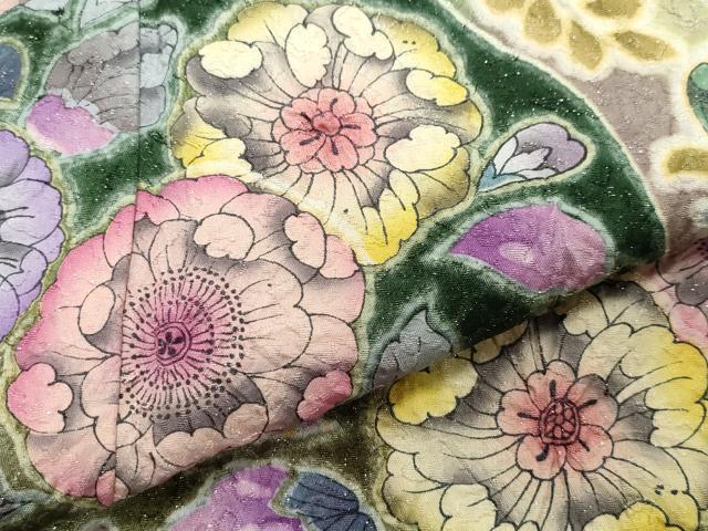 平和屋着物●豪華振袖 辻が花 銀通し地 正絹 逸品 CAAY3068vf