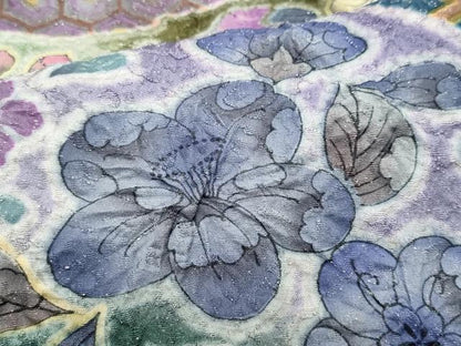 平和屋着物●豪華振袖 辻が花 銀通し地 正絹 逸品 CAAY3068vf