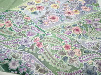 平和屋着物●豪華振袖 辻が花 銀通し地 正絹 逸品 CAAY3068vf