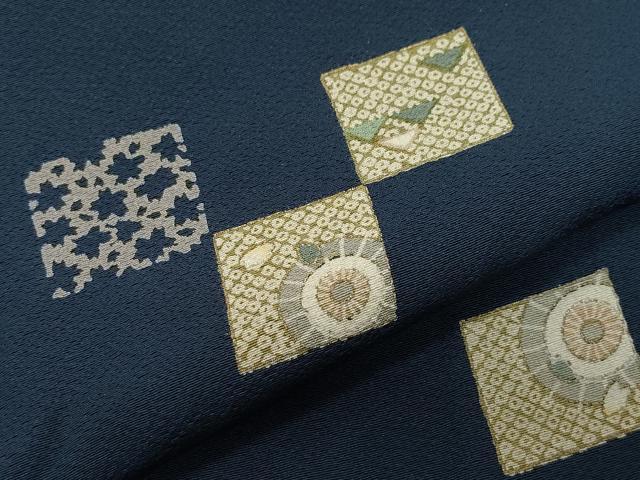 平和屋着物●上質な小紋 番傘 金彩 正絹 逸品 CAAY3089vf