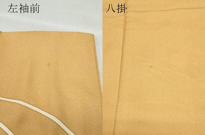 平和屋着物●訪問着　草花文　暈し染め　金彩　正絹　逸品　CAAY3098vf