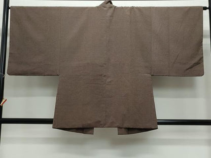 平和屋着物●男性　本塩沢　アンサンブル　蚊絣　正絹　逸品　CAAY3112vf