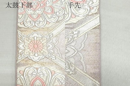 平和屋着物●西陣の名門 加納幸謹製 六通柄袋帯 唐織 正倉院花文 銀糸 三越扱い 正絹 逸品 CAAY3194vf