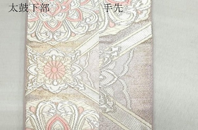 平和屋着物●西陣の名門 加納幸謹製 六通柄袋帯 唐織 正倉院花文 銀糸 三越扱い 正絹 逸品 CAAY3194vf