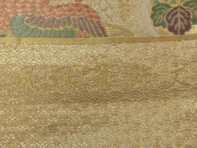 平和屋着物◎西陣 六通柄袋帯 唐織 鳳凰華飾文 金糸 正絹 逸品 CAAY3347oy