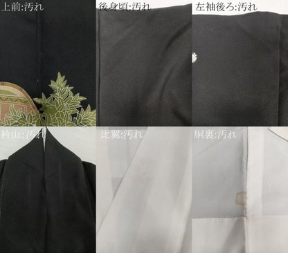 平和屋着物■豪華黒留袖　駒刺繍　風景文　金彩　正絹　逸品　CAAY3761xi