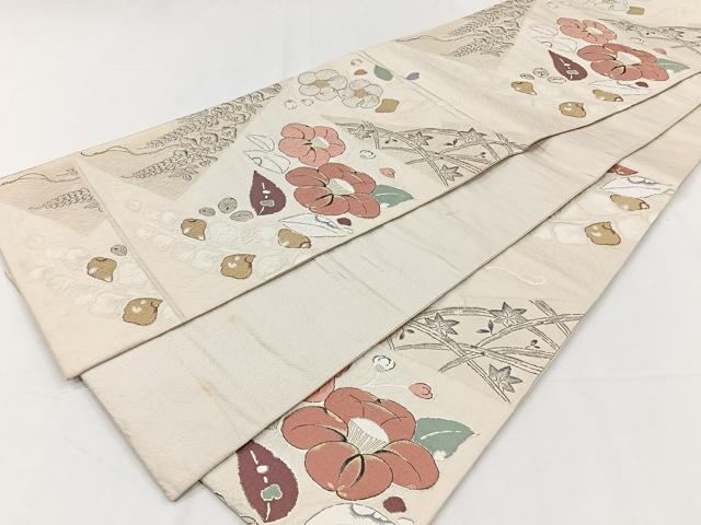 平和屋着物◎六通柄袋帯 辻が花 金糸 正絹 逸品 CAAY3854xi