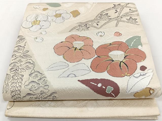 平和屋着物◎六通柄袋帯 辻が花 金糸 正絹 逸品 CAAY3854xi