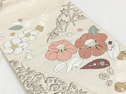 平和屋着物◎六通柄袋帯 辻が花 金糸 正絹 逸品 CAAY3854xi