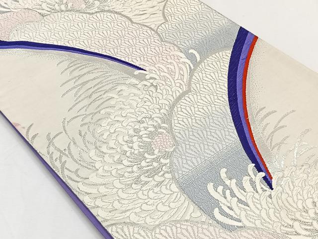 平和屋着物◎六通柄袋帯　乱菊　唐織　銀糸　正絹　逸品　CAAY3857xi
