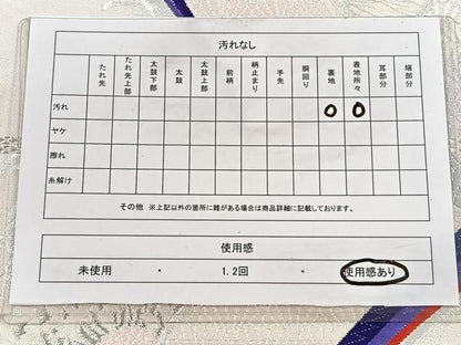 平和屋着物◎六通柄袋帯　乱菊　唐織　銀糸　正絹　逸品　CAAY3857xi