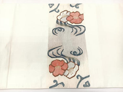平和屋着物◎太鼓袋帯　花丸文　正絹　逸品　CAAY3878xi