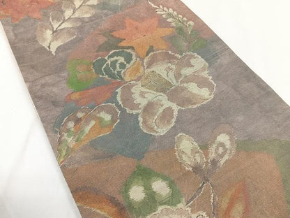 平和屋着物◎六通柄袋帯　辻が花　正絹　逸品　CAAY3884xi
