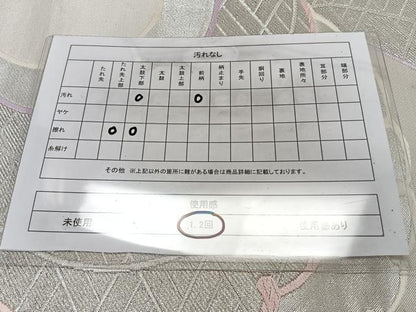 平和屋着物◎六通柄袋帯　唐織　立波文　銀糸　正絹　逸品　CAAY4000xi