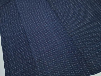 平和屋着物∴夏物　阿波しじら織　浴衣　格子柄　綿　逸品　CAAY4403ng