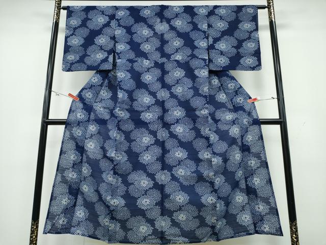 平和屋着物∴夏物 浴衣・小紋兼用 綿絽 舞菊文 綿 逸品 CAAY4405ng