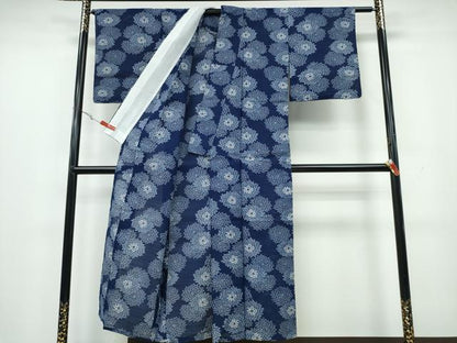 平和屋着物∴夏物 浴衣・小紋兼用 綿絽 舞菊文 綿 逸品 CAAY4405ng