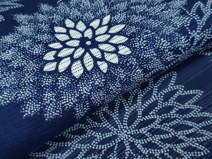平和屋着物∴夏物 浴衣・小紋兼用 綿絽 舞菊文 綿 逸品 CAAY4405ng