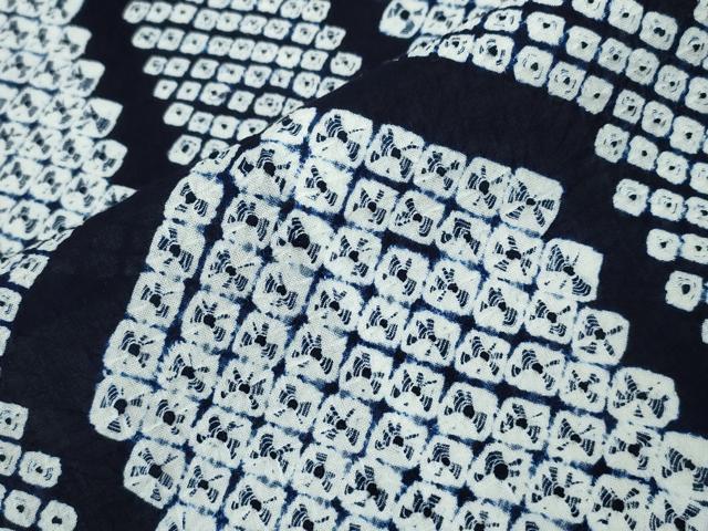 平和屋着物∴夏物 浴衣 有松鳴海絞り 矢絣文様 綿 逸品 CAAY4408ng