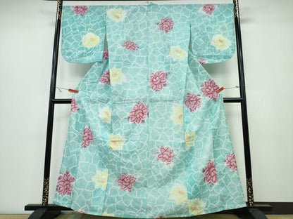 平和屋着物∴夏物 浴衣 有松鳴海絞り 舞花文 綿 逸品 CAAY4409ng