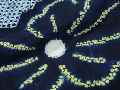 平和屋着物∴夏物 浴衣 有松鳴海絞り 舞花文 綿 逸品 CAAY4410ng