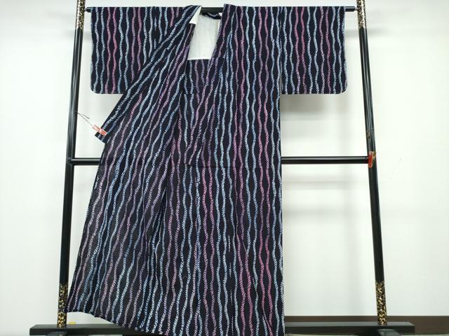 平和屋着物∴夏物 浴衣 有松鳴海絞り 立涌草木文 綿 逸品 未使用 CAAY4411ng