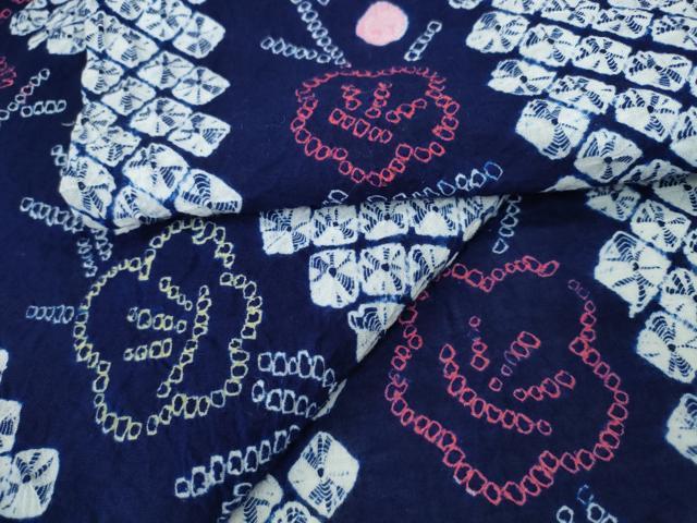 平和屋着物∴夏物 浴衣 有松鳴海絞り 枝梅間道 綿 逸品 未使用 CAAY4413ng