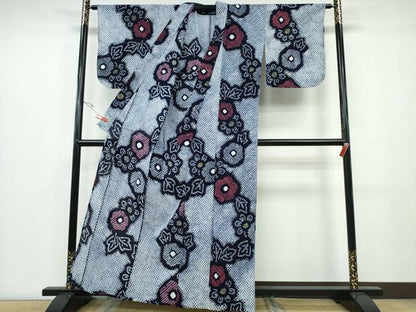 平和屋着物∴夏物 浴衣 有松鳴海絞り 舞花文 綿 逸品 CAAY4414ng