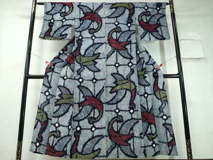 平和屋着物∴夏物 浴衣 有松鳴海絞り 孔雀文 綿 逸品 CAAY4419ng