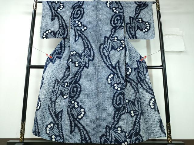 平和屋着物∴夏物 浴衣 有松鳴海絞り 南天文 綿 逸品 CAAY4424ng