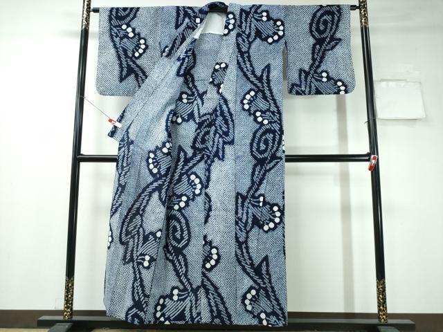 平和屋着物∴夏物 浴衣 有松鳴海絞り 南天文 綿 逸品 CAAY4424ng